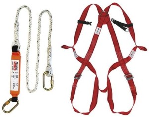 Zestaw asekuracyjny AKROBAT - szelki  AK003 i linka z amortyzatorem AK303