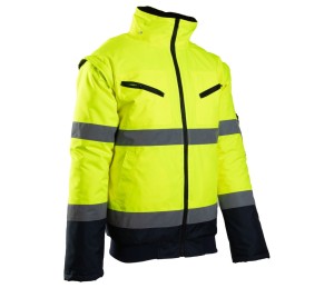Kurtka ostrzegawcza HI-VI Bomber 2w1