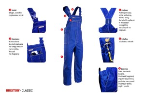 Spodnie ogrodniczki Brixton Classic