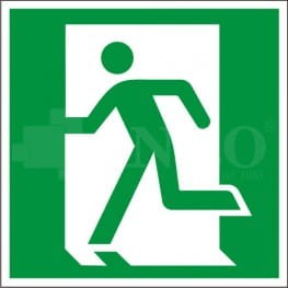 Piktogram "DRZWI EWAKUACYJNE W LEWO"