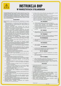 Instrukcja BHP w warsztatach stolarskich
