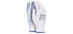 Rękawice z dzianiny nylonowej nakrapiane PVC 07208