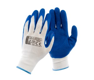 Rękawice z dzianiny powlekane lateksem X-Latos Blue 